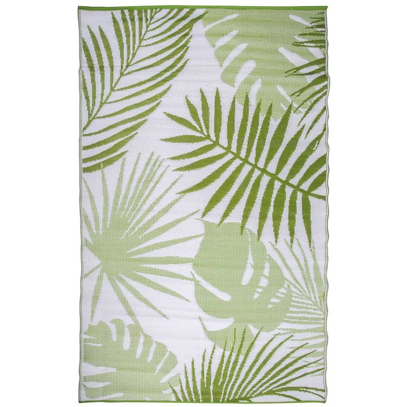 Foto van Esschert design buitenkleed 241x152 cm jungle bladeren oc22