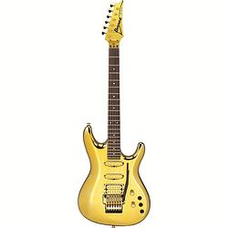 Foto van Ibanez js2 gold chrome boy joe satriani signature elektrische gitaar met koffer