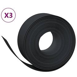 Foto van Vidaxl tuinranden 3 st 10 m 20 cm polyetheen zwart