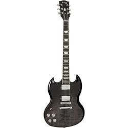 Foto van Gibson modern collection sg modern lh trans black fade linkshandige elektrische gitaar met koffer
