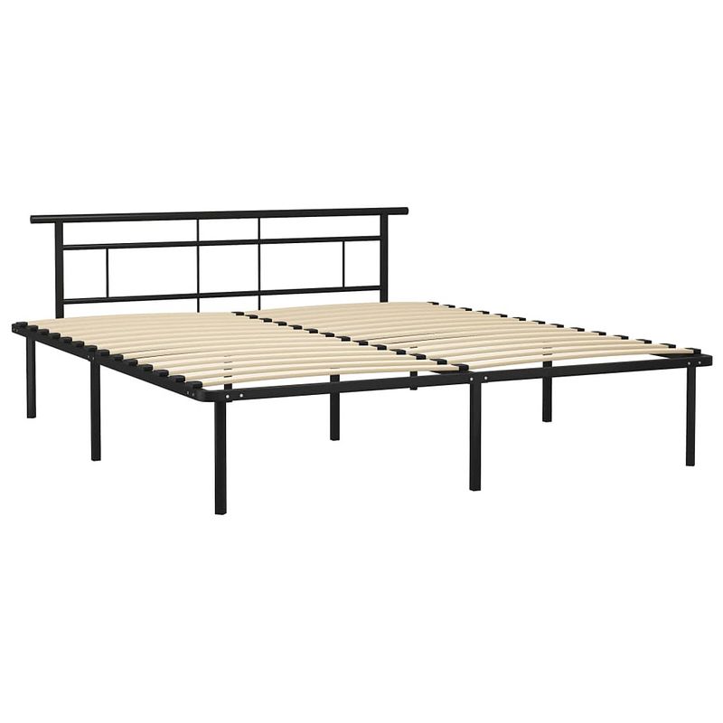 Foto van The living store metalen bedframe - elegant - klassiek - bedframe - 200 x 200 cm - kleur- zwart