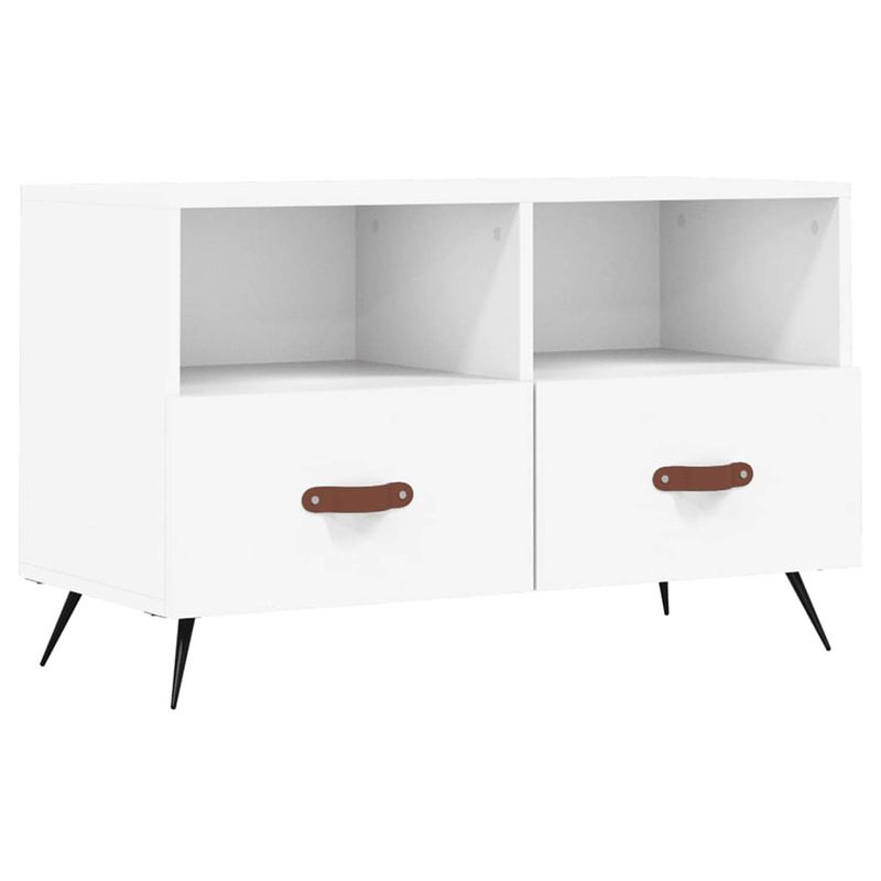 Foto van The living store tv-meubel - media-kast 80x36x50 cm - wit