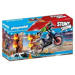 Foto van 70553 playmobil stuntshow motor met vuurmuur