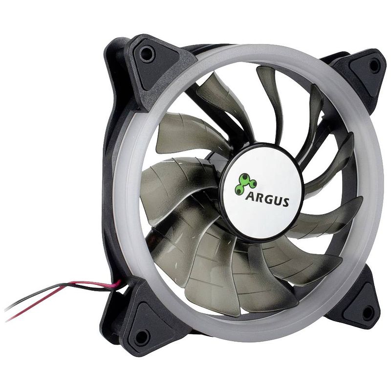 Foto van Inter-tech argus rs-051 rgb cpu-koellichaam met ventilator zwart (b x h x d) 120 x 25 x 120 mm