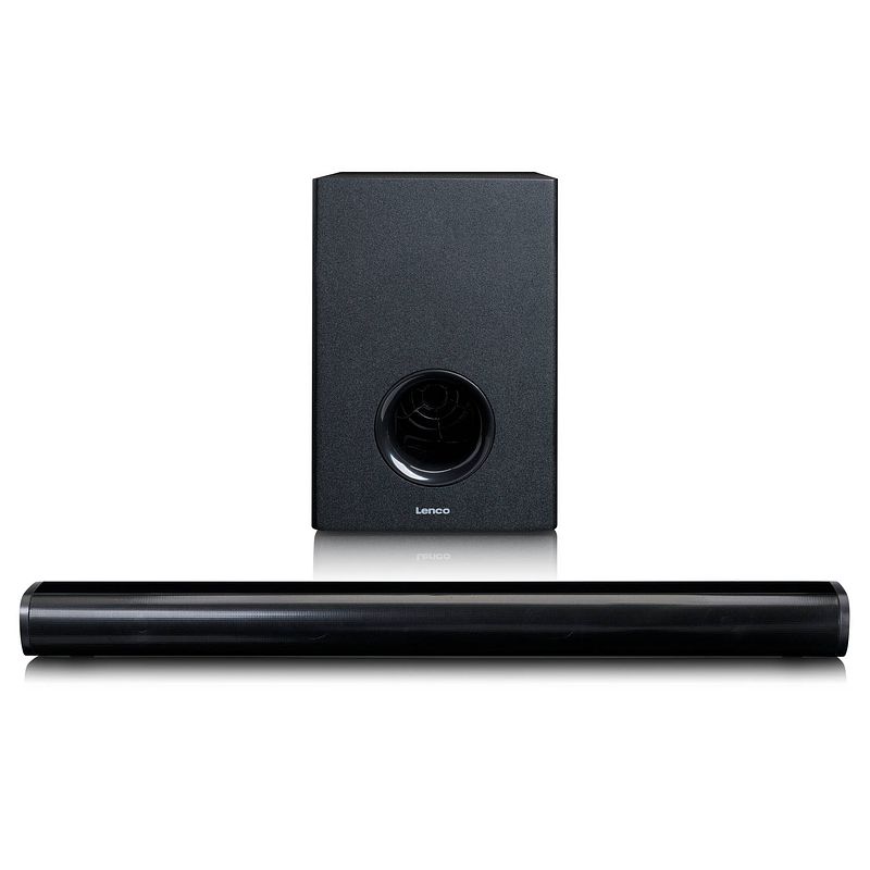 Foto van Bluetooth soundbar met draadloze subwoofer lenco sbw-801bk zwart