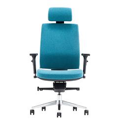 Foto van Maxxhome senior executive luxe directie bureaustoel - high-end - hoog - blauw