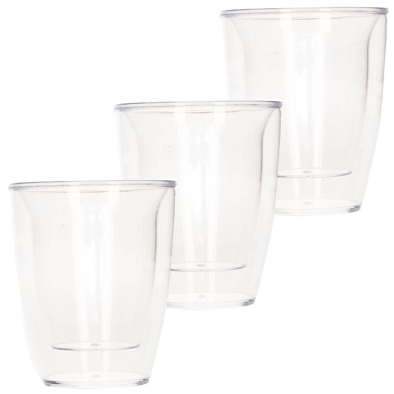 Foto van Koffieglazen/theeglazen - 6x - dubbelwandig - transparant glas - 180 ml - koffie- en theeglazen