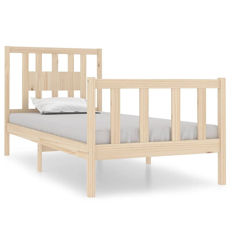 Foto van Vidaxl bedframe massief hout 90x190 cm 3ft single