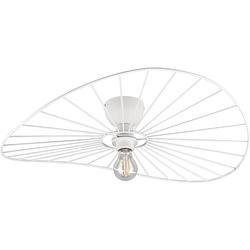 Foto van Plafondlamp chapeau mat wit excl. 1x e27 7w