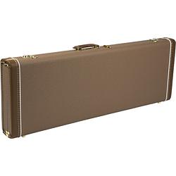 Foto van Fender g&g deluxe strat/tele hardshell case brown & gold plush koffer voor stratocaster en telecaster