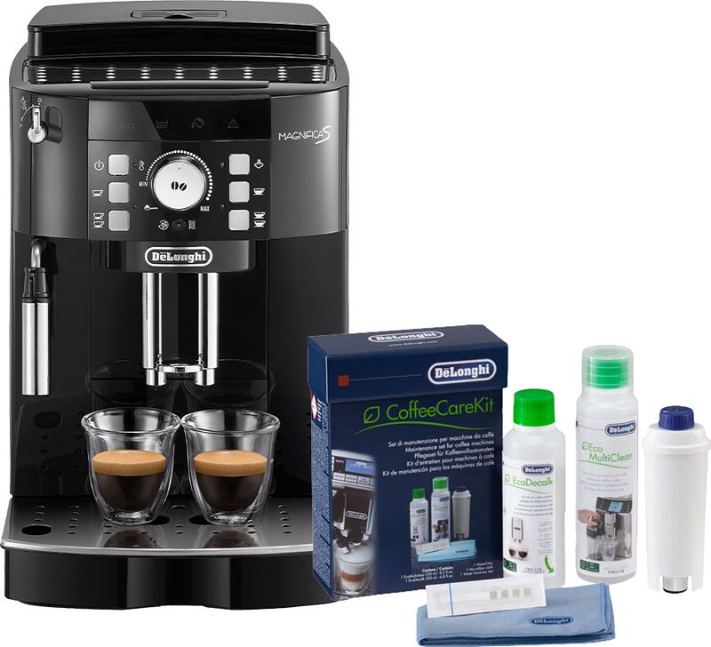 Foto van De'longhi magnifica s ecam21.117.b + coffee care kit