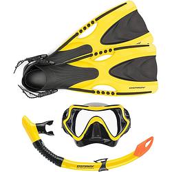 Foto van Osprey snorkelset siliconen zwart/geel 5-delig maat l/xl