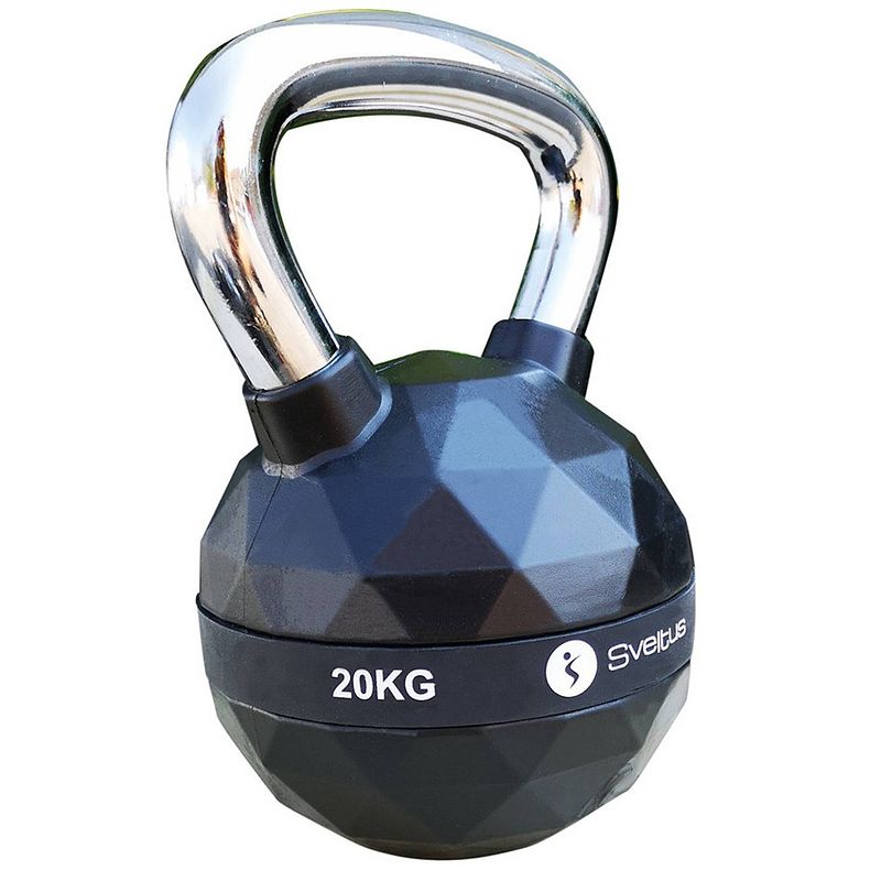 Foto van Sveltus kettlebell diamond 20 kg staal/polyurenthaan zwart