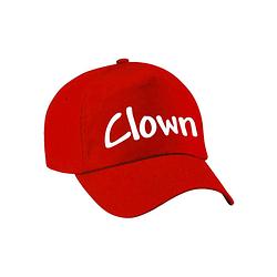 Foto van Clown verkleed pet rood kinderen - verkleedhoofddeksels