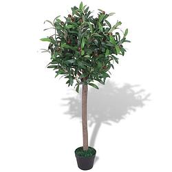 Foto van Vidaxl kunst laurierboom plant met pot 120 cm groen