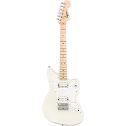 Foto van Squier mini jazzmaster hh olympic white mn kindergitaar / reisgitaar