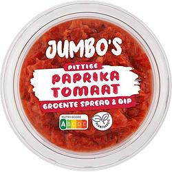 Foto van Jumbo'ss pittige paprika tomaat groente spread & dip 150 g