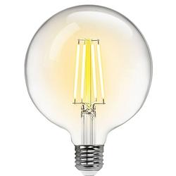 Foto van Led lamp - smart led - aigi rixona - bulb g125 - 6w - e27 fitting - slimme led - wifi led + bluetooth - aanpasbare kleur