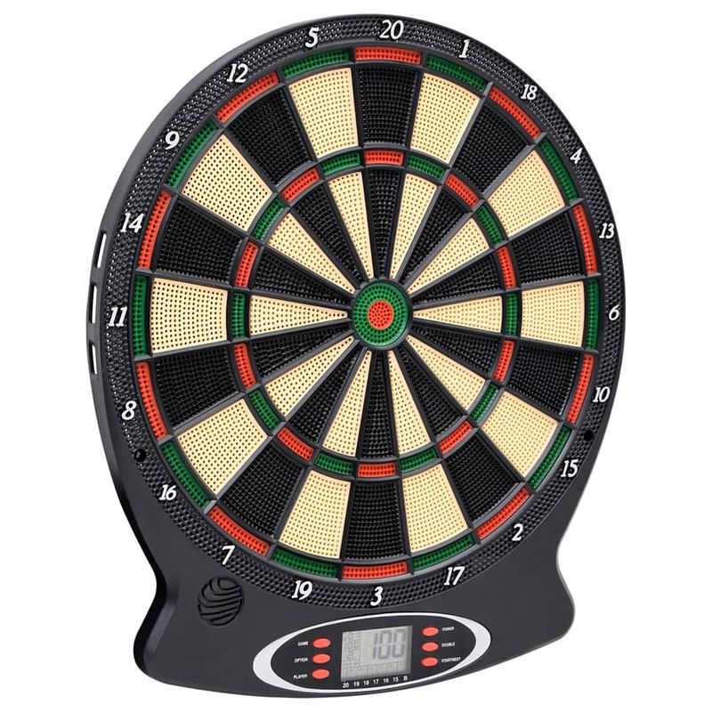 Foto van Vidaxl dartbord elektrisch met darts polypropeen zwart