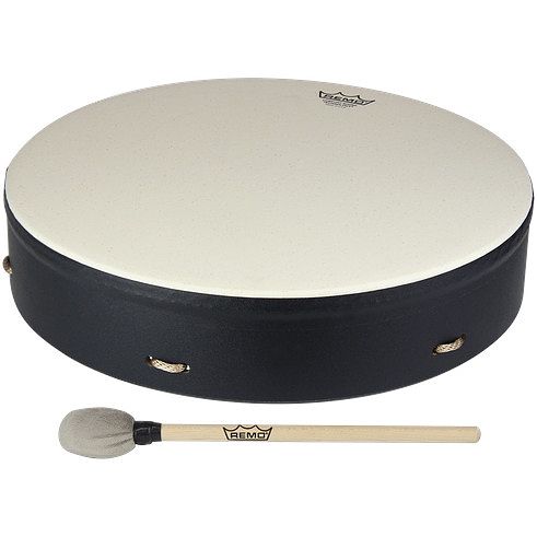 Foto van Remo e1-0316-71-cst buffalo drum comfort 16 inch handtrommel met mallet