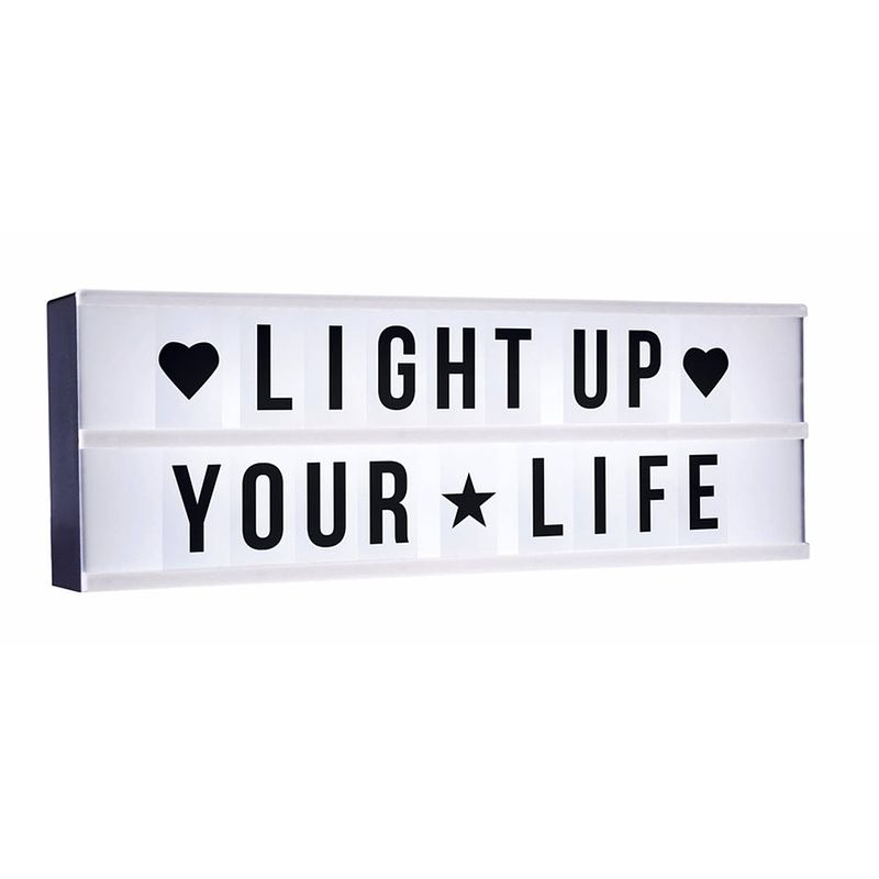 Foto van Deco lichtbak met letters 50 x 15 cm - lichtbakken