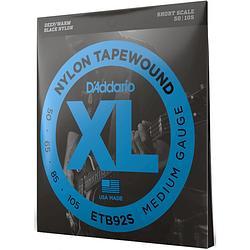 Foto van D'saddario etb92s nylon tapewound medium 50-105 snaren voor elektrische bas