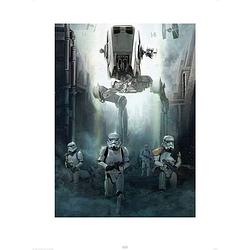 Foto van Pyramid star wars rogue one stormtrooper patrol kunstdruk 60x80cm