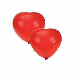 Foto van 100x rode hartjes ballonnen - ballonnen