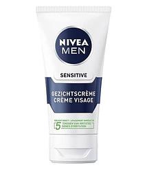Foto van Nivea men sensitive gezichtscrème - verzacht de huid en vermindert huidirritaties - uv-bescherming -