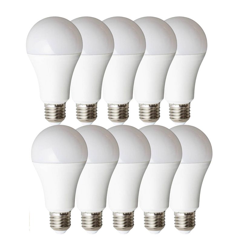 Foto van Proventa powerplus led lampen met grote e27 fitting - voordeelverpakking - 10 x krachtige led lamp