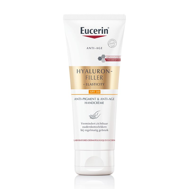 Foto van Eucerin handcreme hyaluron filler elasticity spf30