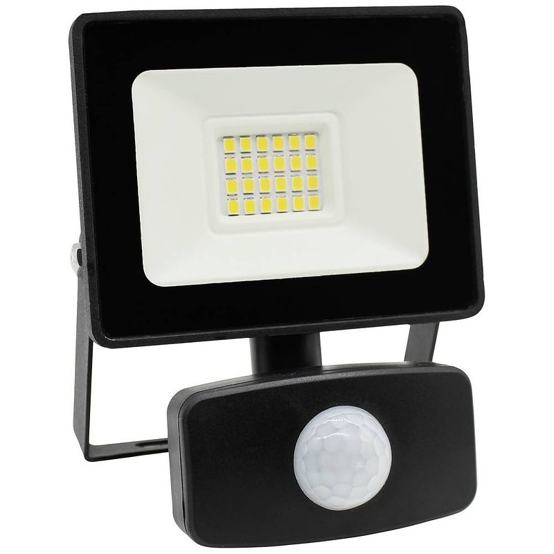 Foto van Megatron ispot s pir mt68030 led-buitenschijnwerper met bewegingsmelder energielabel: d (a - g) 9 w neutraalwit