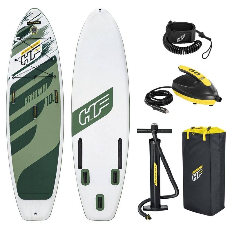 Foto van Bestway sup board - hydro force - kahawai set en sup elektrische luchtpomp 12v