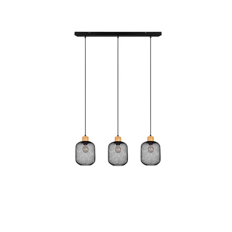 Foto van Industriële hanglamp calimero - metaal - zwart