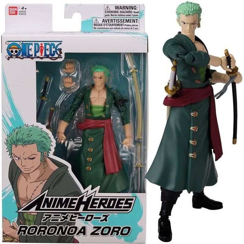 Foto van Bandai anime heroes - one piece - anime heroes 17 cm figuur - roronoa zoro