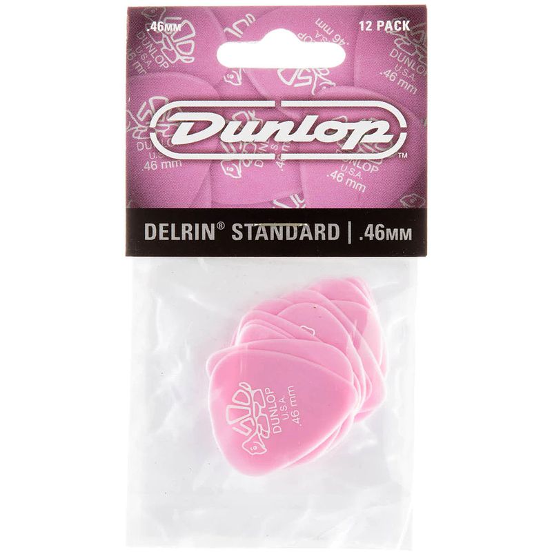 Foto van Dunlop 41p046 delrin 500 pick 0.46 mm plectrum set 12 stuks