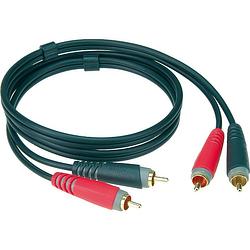 Foto van Klotz at-cc0100 rca kabel 1 meter met 24k cinch pluggen