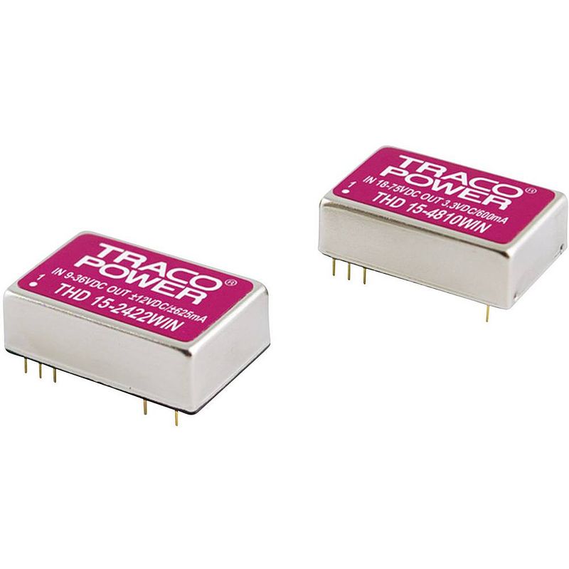 Foto van Tracopower thd 15-2422win dc/dc-converter, print 24 v/dc 12 v/dc, -12 v/dc 625 ma 15 w aantal uitgangen: 2 x