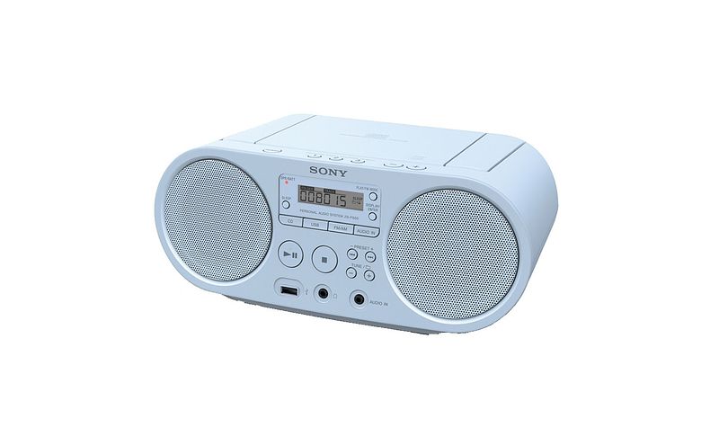 Foto van Sony zs-ps50 radio/cd-speler vhf (fm) aux, cd, usb blauw