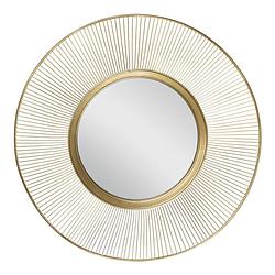 Foto van Womo-design decoratieve wandspiegel goud, ø 82 cm, gemaakt van glas met metalen lijst