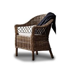 Foto van 2 x monarch fauteuil in grijs rotan.