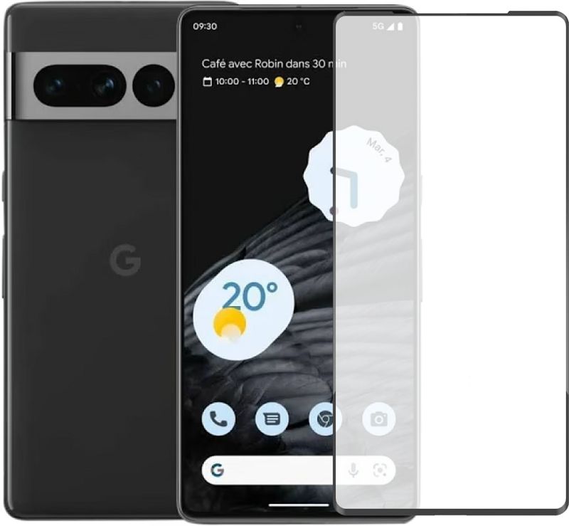 Foto van Google pixel 7 pro 128gb zwart 5g + just in case soft back cover transparant