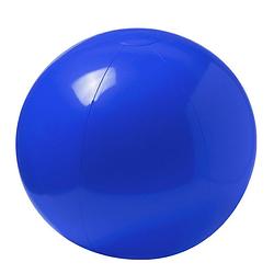 Foto van Opblaasbare strandbal extra groot plastic blauw 40 cm - strandballen