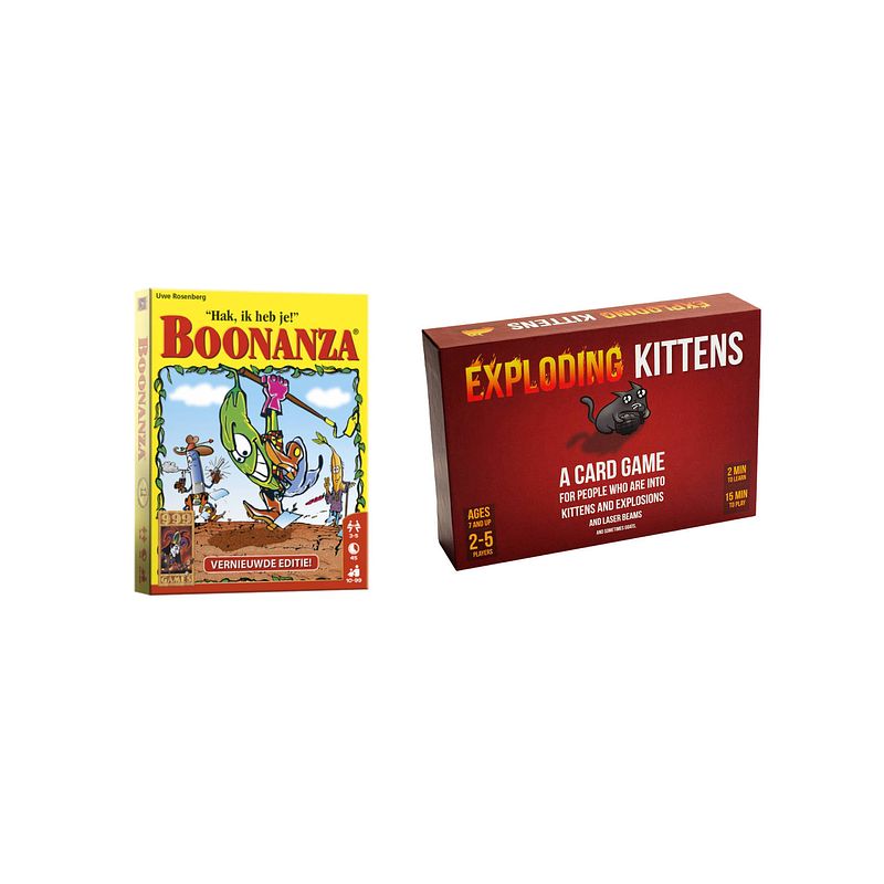 Foto van Spellenbundel - kaartspellen - 2 stuks - boonanza & exploding kittens