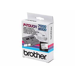 Foto van Brother tx-241 labelprinter-tape zwart op wit