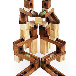Foto van United entertainment - houten bouwstenen - knikkerbaan - 60 stuks