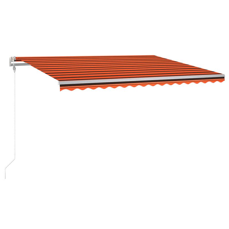 Foto van Vidaxl luifel automatisch met led windsensor 400x350 cm oranje bruin