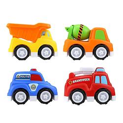 Foto van Free wheel cartoon car voertuigen set 4-pack