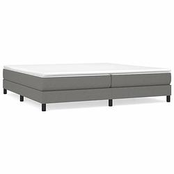 Foto van The living store boxspringframe stof donkergrijs 200x200 cm - bed