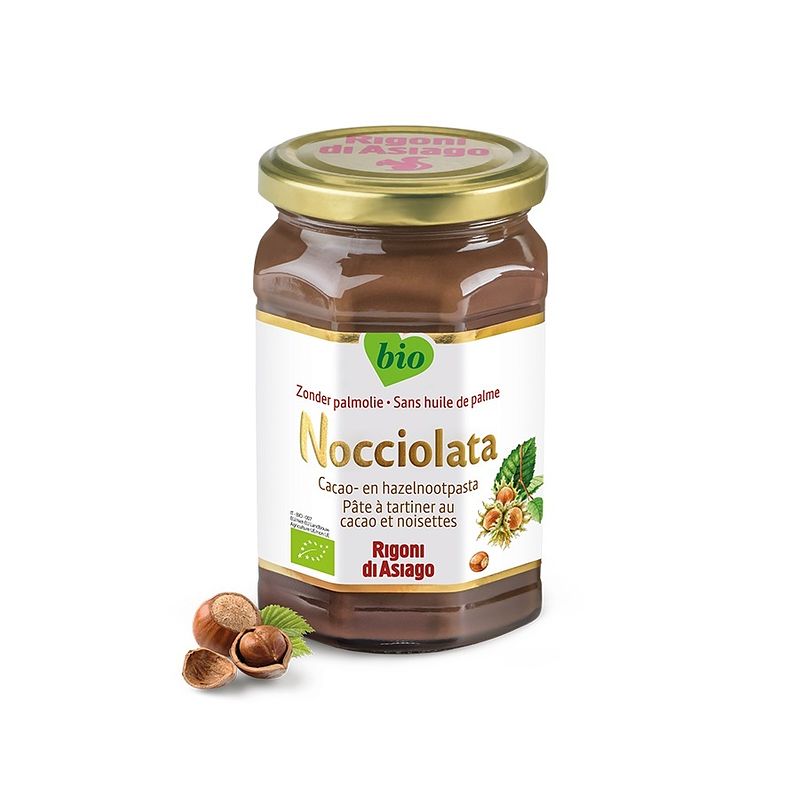 Foto van Nocciolata biologische cacao- hazelnootpasta
